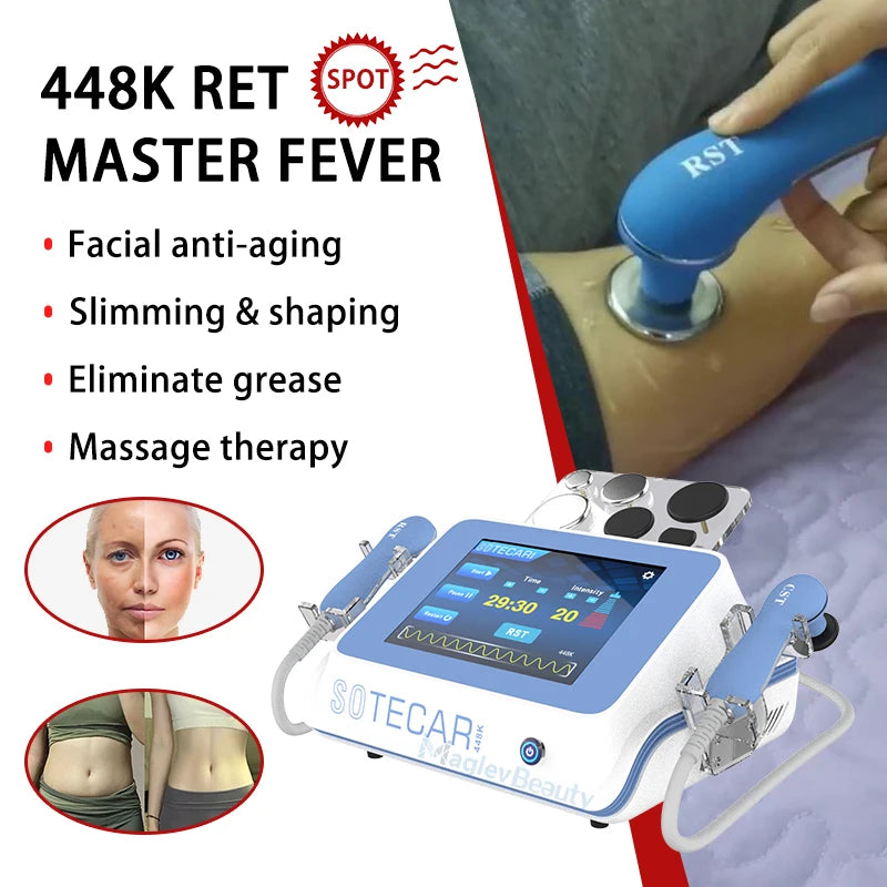2 in 1 448K Slimming Device Pain Reduction Muscle Shaping Cellulite Reduce Massage Therapy Facial Rejuvenation and Lifting