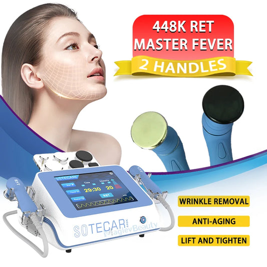 2 in 1 448K Slimming Device Pain Reduction Muscle Shaping Cellulite Reduce Massage Therapy Facial Rejuvenation and Lifting