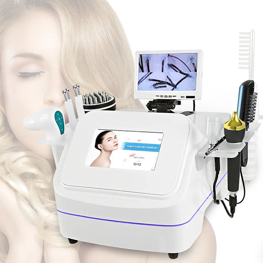 2 HD Detector 50X 200X 7 In 1 Hair Loss Treatment Analyzer Analysis And Scalp Machine With Massage Comb