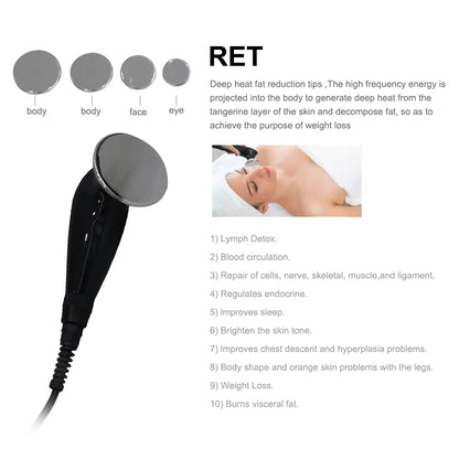 448K Face Lifting Thermo Therapy Machine CET RET Machine Lymphatic Circulation Skin Rejuvenation Weight Loss Slimming Device