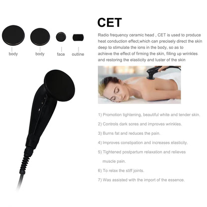 448K Face Lifting Thermo Therapy Machine CET RET Machine Lymphatic Circulation Skin Rejuvenation Weight Loss Slimming Device